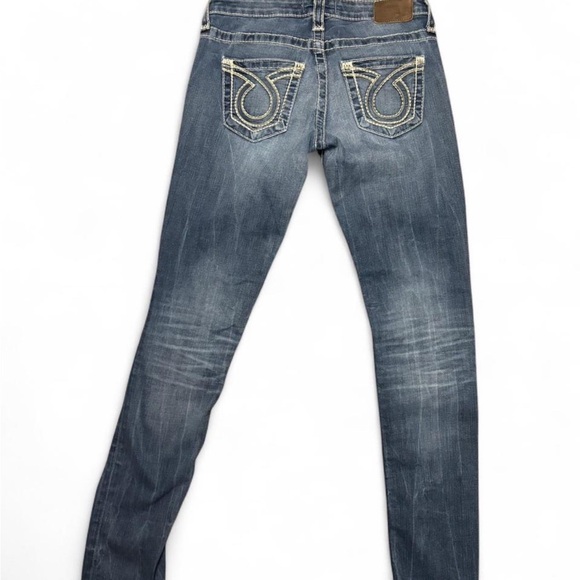 Big Star Blue Skinny Jeans with Vintage Fading - Picture 2 of 5